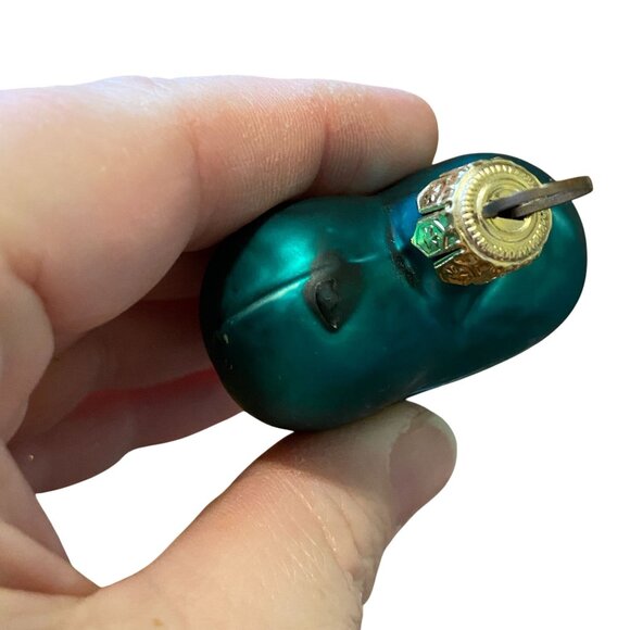 Czech Republic blown glass coquette heart Christmas tree ornaments set of 3 - Picture 3 of 12